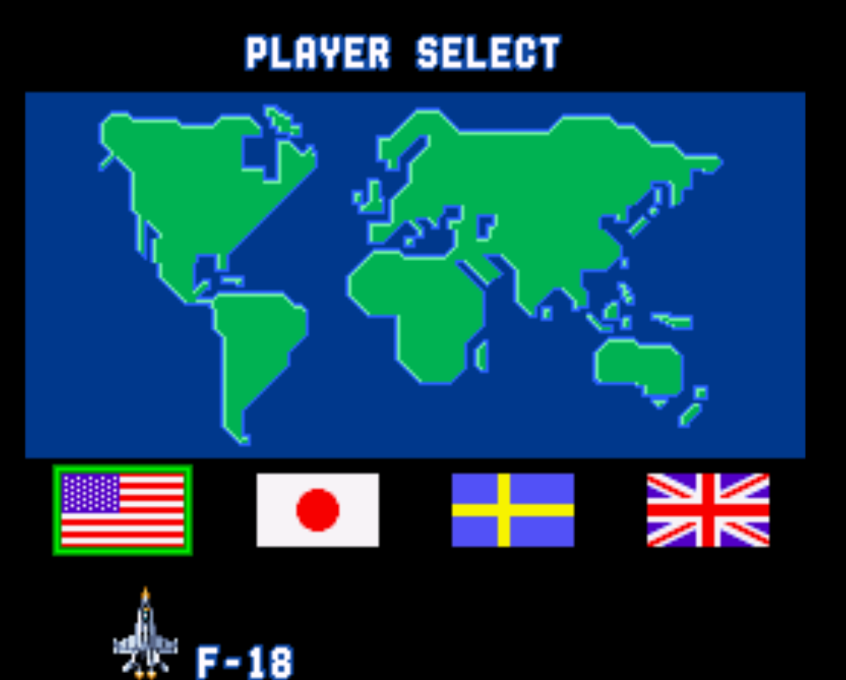 Aero Fighters Player Select